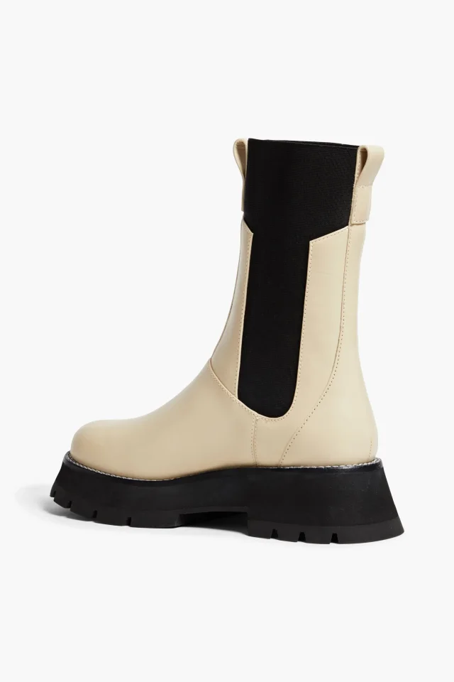 3.1 Phillip Lim Kate Leather Chelsea Boots in Off White, photo 3 of 4 from THE OUTNET