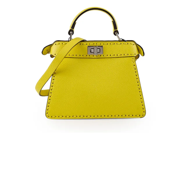 Fendi Iseeu Yellow Mini Peekaboo in Yellow Caviar leather from The Purse Affair