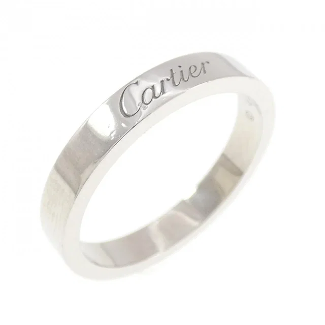 Cartier Engraved Platinum Ring Size 13 from LuxUness