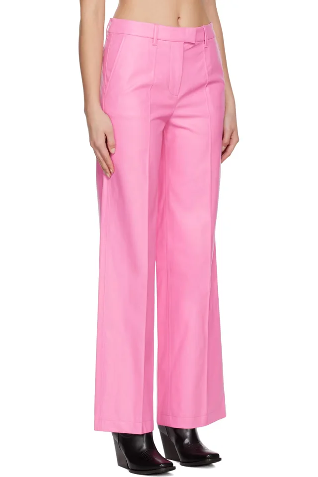 Stand Studio Pink Mable Trousers, photo 2 of 4 from SSENSE