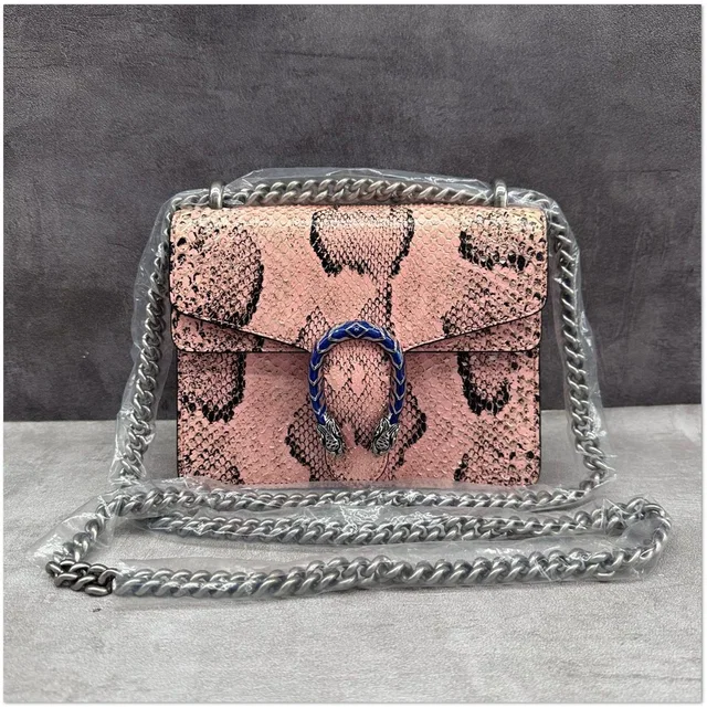 Gucci Python Dionysus with Blue Enamel Hardware in Blue Python from Luxury Promise