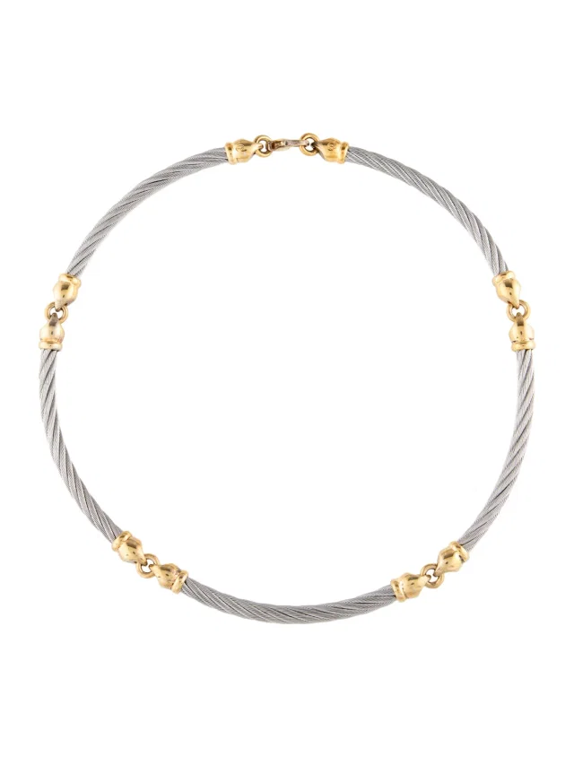 Charriol Two-Tone Cable Collar Necklace, 16" in multicolor from The RealReal