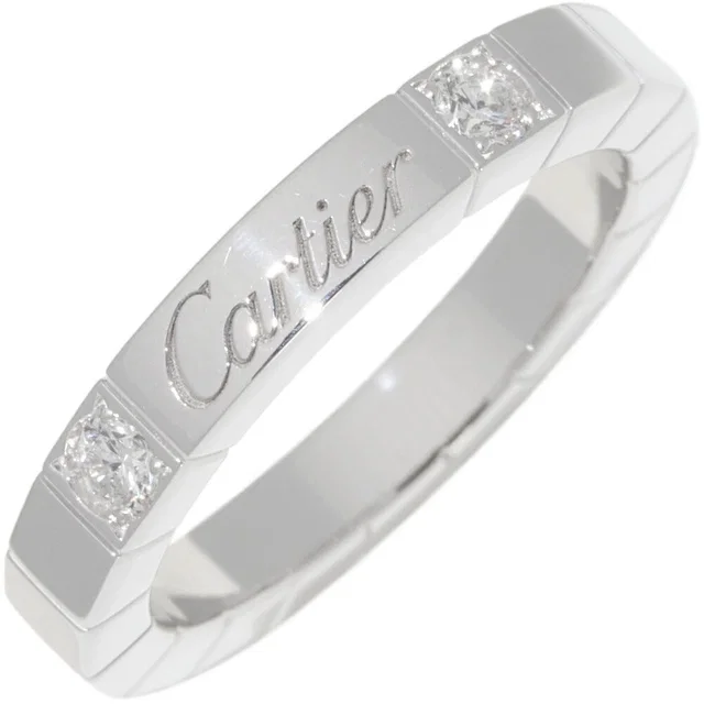 Cartier Lanieres Au750 White Gold Diamond Ring Size 48 in White from LuxUness