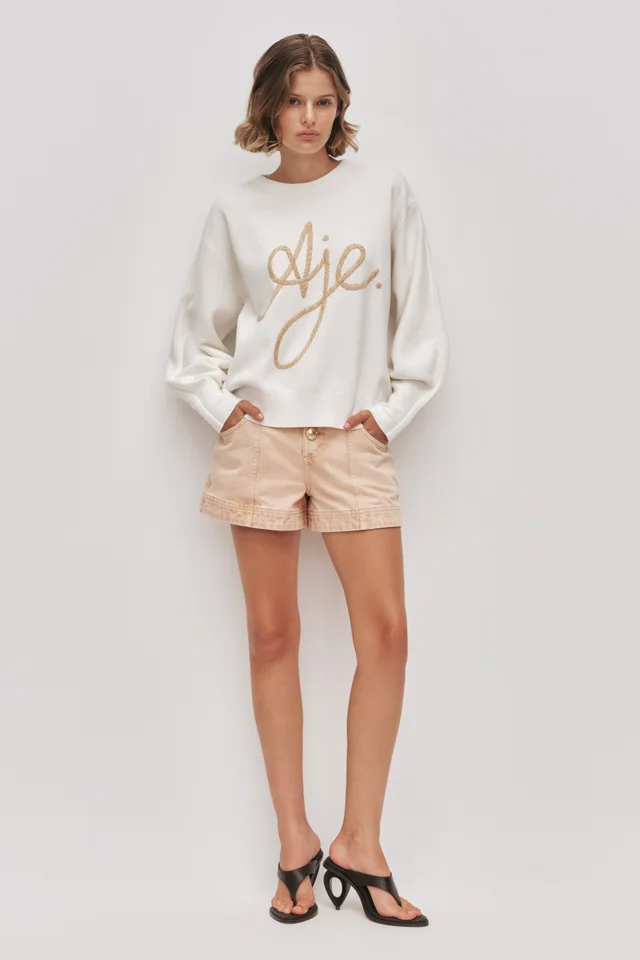 AJE Chorus Knit Jumper in White from Aje, photo 1 of 1
