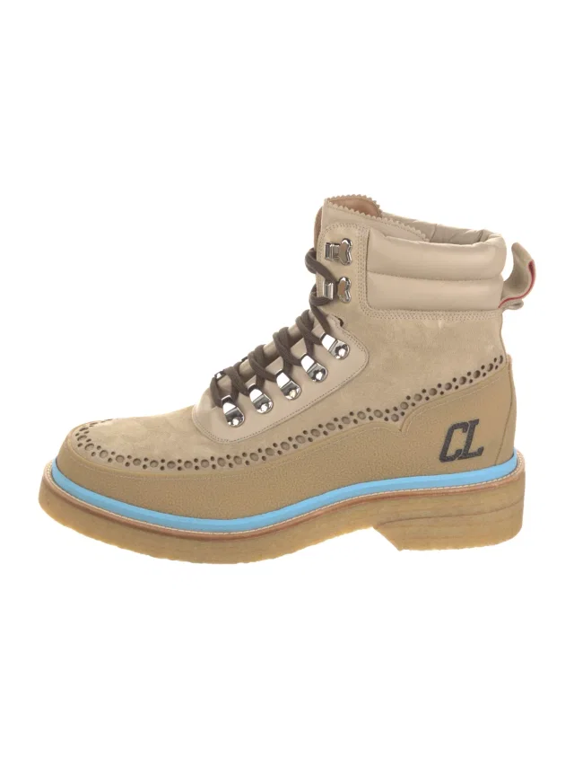 Christian Louboutin Suede Hiking Boots in Suede from The RealReal