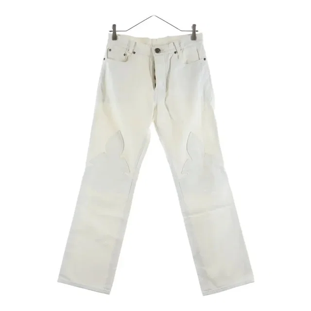 Chrome Hearts Flare Knee Denim Pants White, Men's (Size 30) in multicolor Denim from Grailed