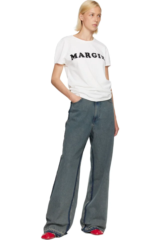 MM6 Maison Margiela Blue 5-Pocket Jeans, photo 4 of 4 from SSENSE