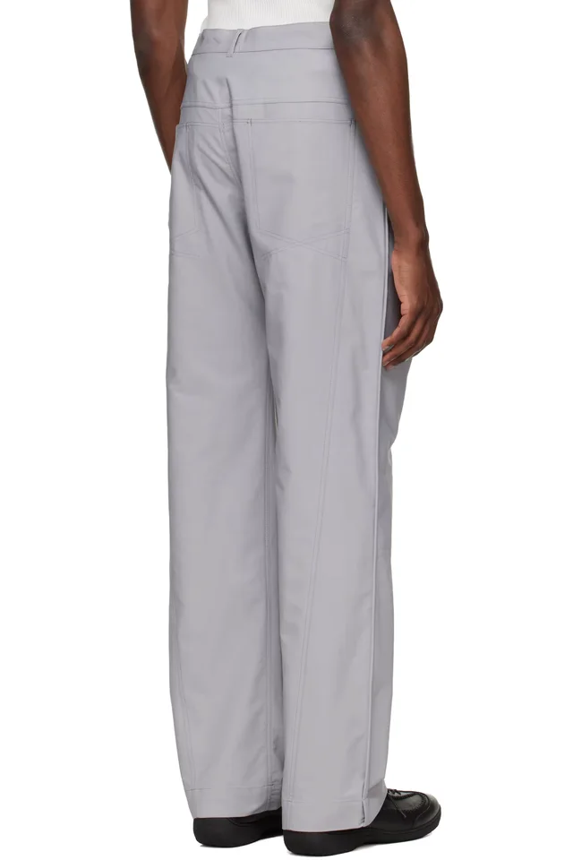 Kiko Kostadinov Gray Komlo Trousers, photo 3 of 4 from SSENSE