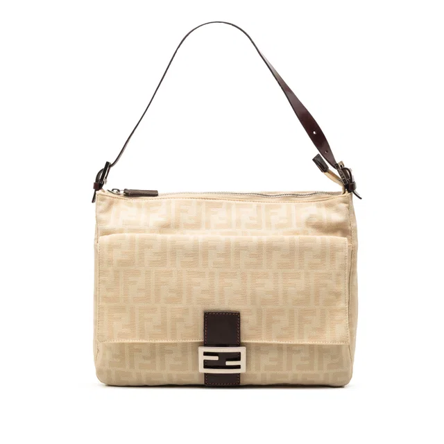 Brown Fendi Zucca Canvas Shoulder Bag in Brown Canvas from Designer Revival