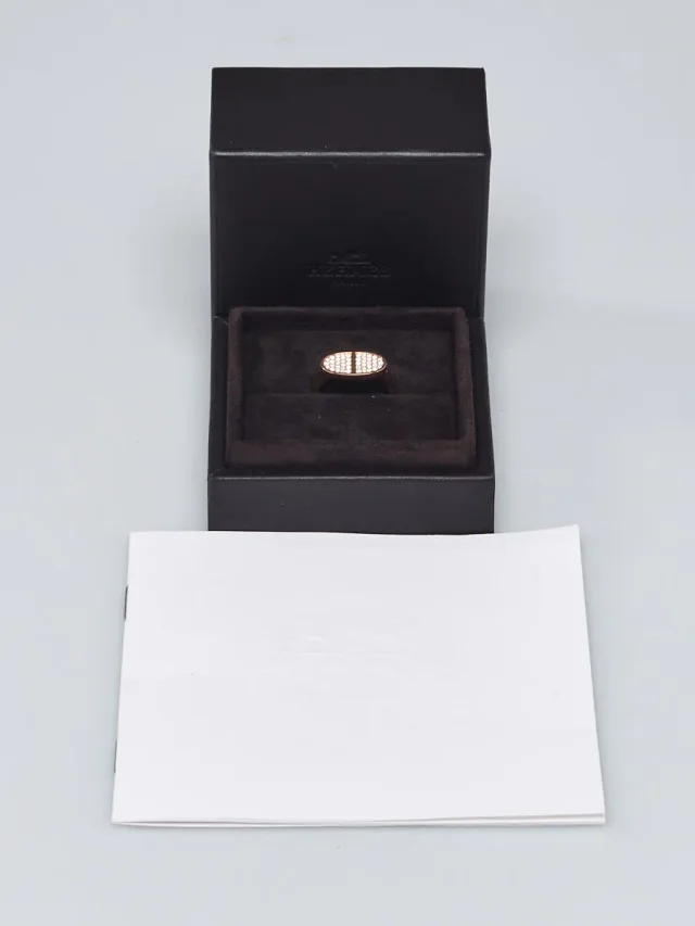 Hermès 18k Pink Gold Diamond Chaine d'Ancre Verso Ring Size 6.5 in Pink from Yoogis, photo 3 of 5