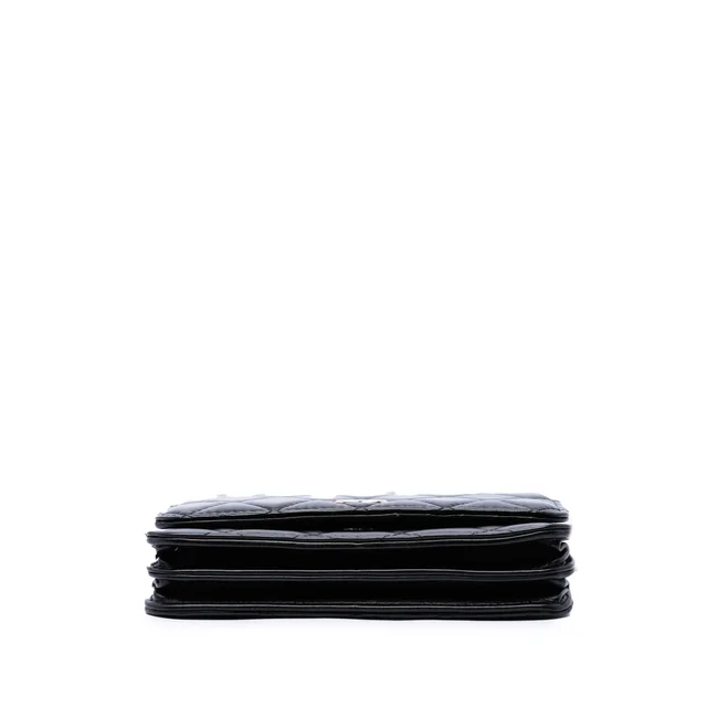 Black Chanel CC Quilted Calfskin Maxi Pearls Wallet on Chain Crossbody Bag in Black Calfskin from Designer Revival, photo 2 of 2