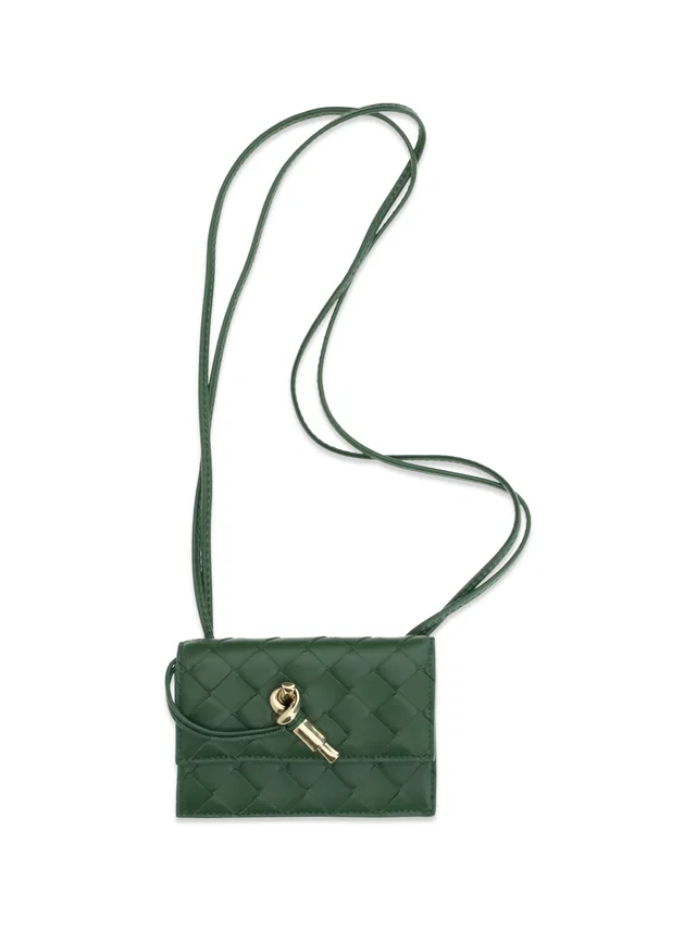 Bottega Veneta Andiamo Card Case — Green Lamb Leather Cases in Green Lambskin from HEWI