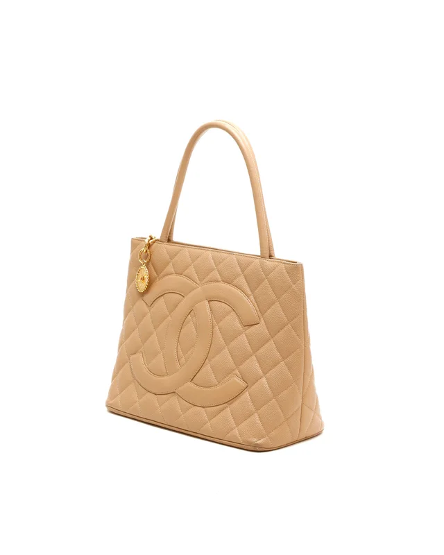 Chanel CC Medallion Caviar Tote Bag in Caviar leather from A Retro Tale, photo 2 of 9