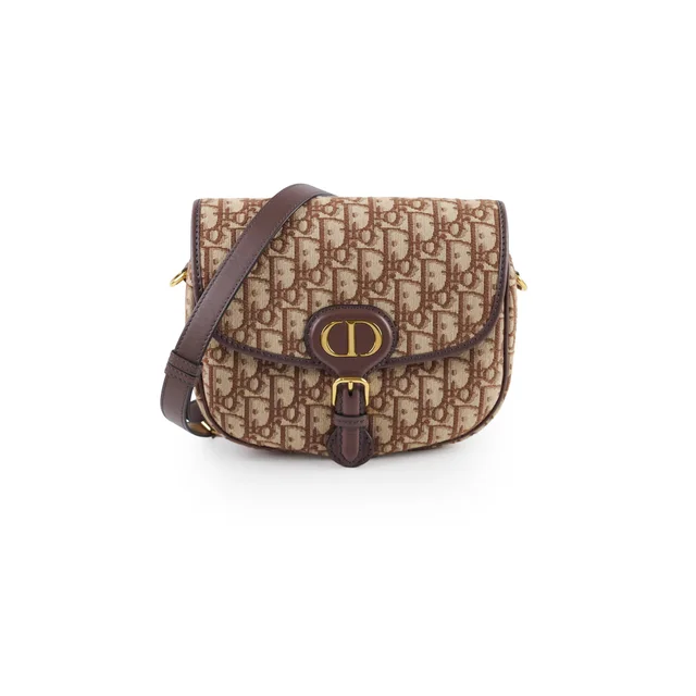 Dior Medium Oblique Bobby Bag Brown in Brown Canvas from The Purse Affair