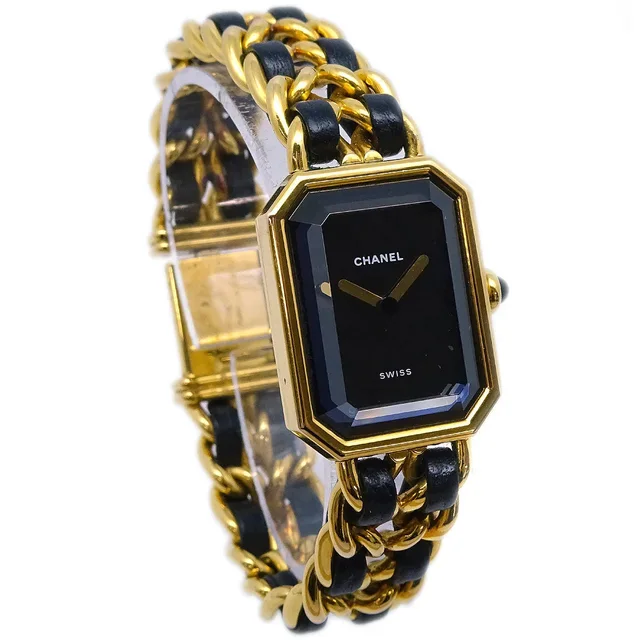 Chanel Premiere Watch Gold #M in Gold Leather from AMORE Vintage Tokyo