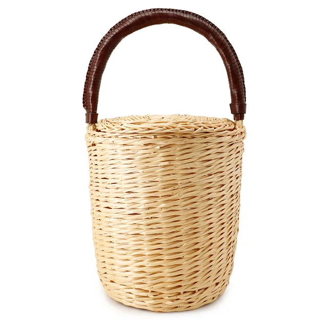 Celine Bucket bag Beige/Brown Raffia Leather in Brown Raffia from GALLERY RARE