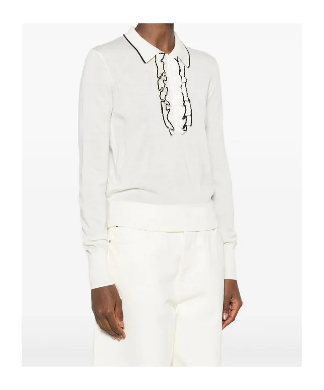 Forte Forte ruffled-trim polo top, photo 3 of 5 from SENSER