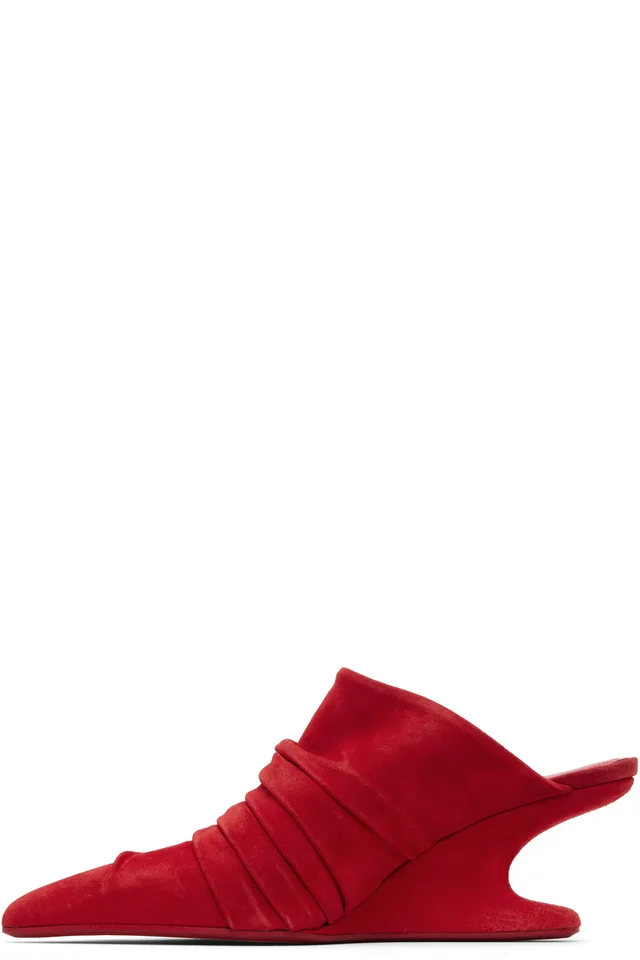 Rick Owens Red Temple Cantilever 6 Sharp Sabot Heels, photo 3 of 5 from SSENSE