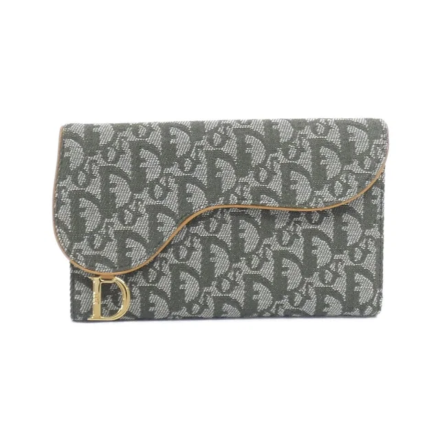 Dior Vintage Wallet Green in Green Canvas from The Reluxe