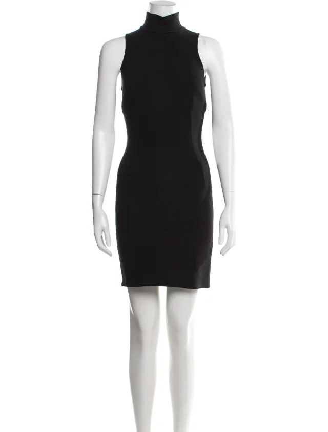 Dolce & Gabbana Virgin Wool Mini Dress in black Wool from The RealReal