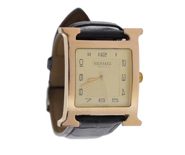 Hermès H-Watch HH1 801 Men's Watch Gold Black Quartz Watch H Watch in Black from Luxury Promise
