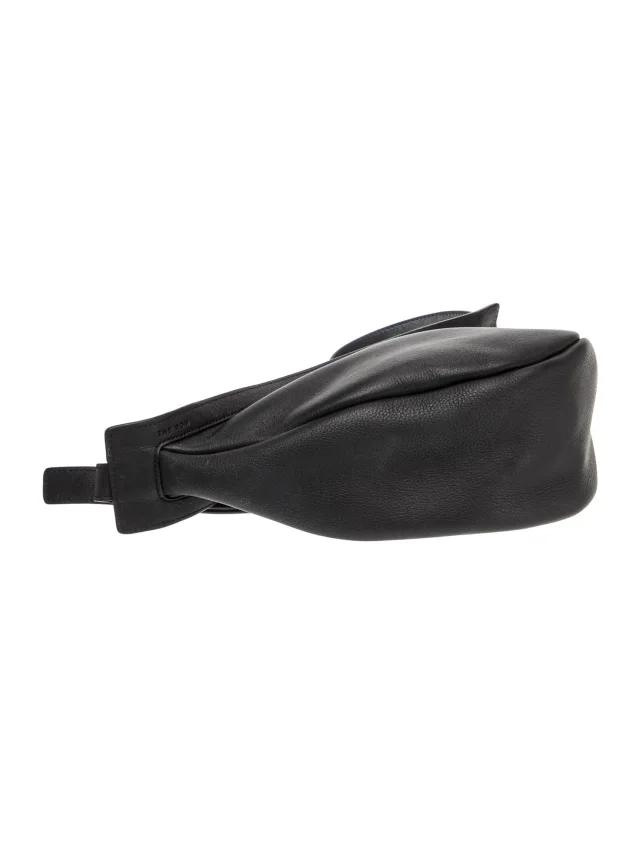 The Row Leather Shoulder Bag in black Leather from The RealReal, photo 4 of 5