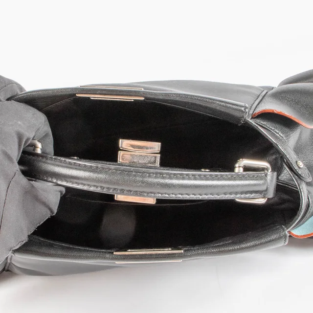 Fendi Ruched Mini Peekaboo Bag in Black from Labellov, photo 6 of 8