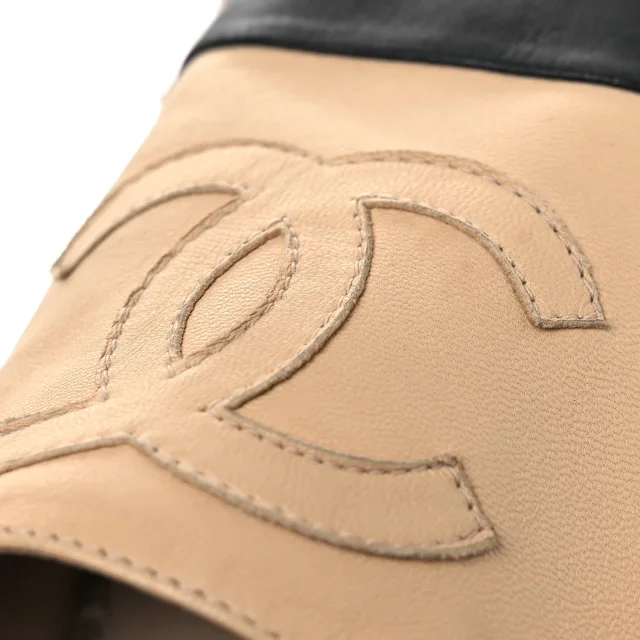 Chanel CC Espadrilles 37 Beige Black in Black Lambskin from FASHIONPHILE, photo 15 of 15