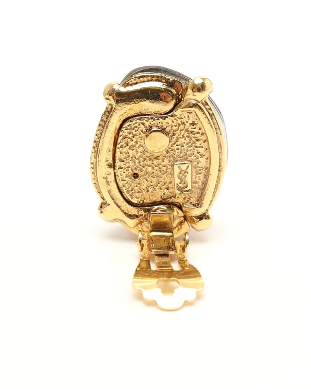 Saint Laurent Stone Clip-on Earrings from A Retro Tale, photo 3 of 3