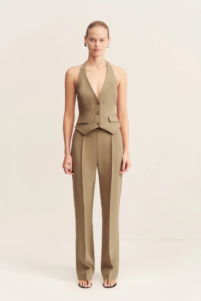 Shona Joy IRENA HALTER NECK VEST - OAK from Shona Joy, photo 1 of 1