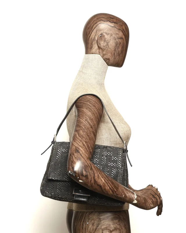 Fendi 2010s Woven Mamma Forever Bag in Woven leather from A Retro Tale, photo 12 of 12