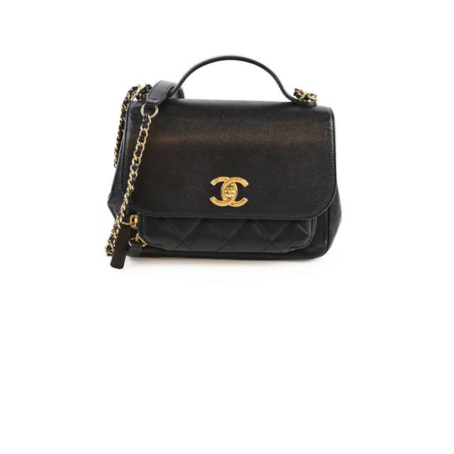 Chanel Caviar Business Affinity Small Black in Black Caviar leather from The Purse Affair