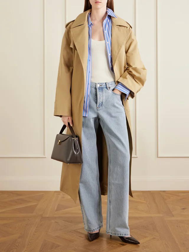 THE FRANKIE SHOP Riva cotton-blend trench coat in Beige, photo 2 of 2 from NET-A-PORTER (Canada)