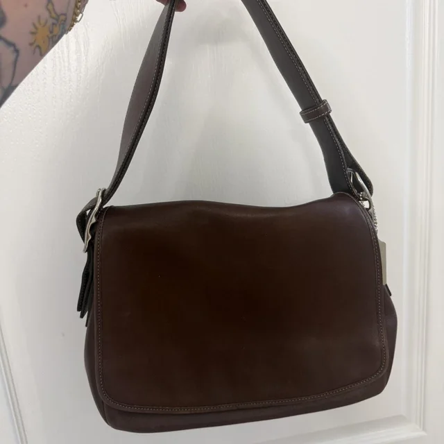 Coach Women's Shoulder bags - Brown in red|brown from Depop