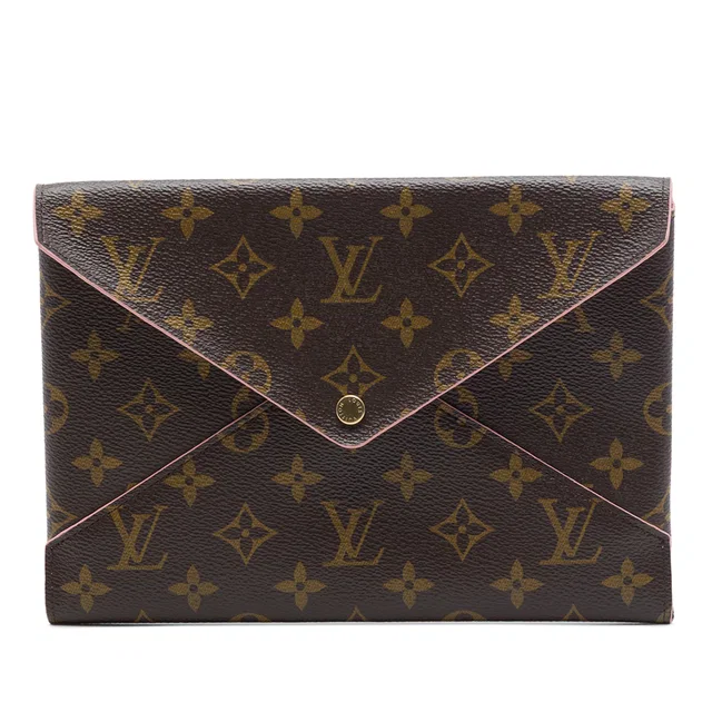 Brown Louis Vuitton Monogram Pochette Kirigami GM Clutch Bag in Brown Coated canvas from Designer Revival, photo 1 of 1