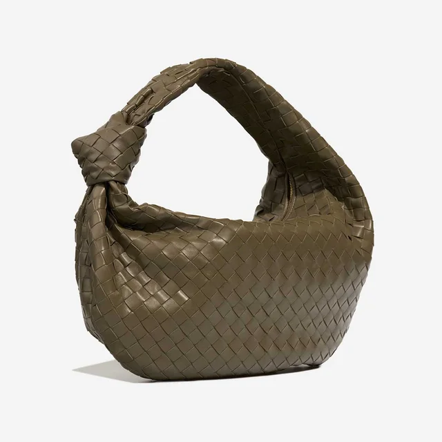 Bottega Veneta Jodie Medium Lamb Olive in Green, Grey Lambskin from SACLÀB, photo 5 of 9