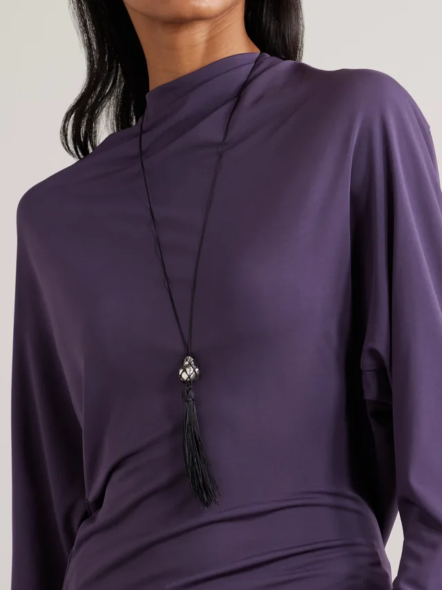 ALIGHIERI Melody cord and silver necklace in Metallic, photo 2 of 2 from NET-A-PORTER (Canada)