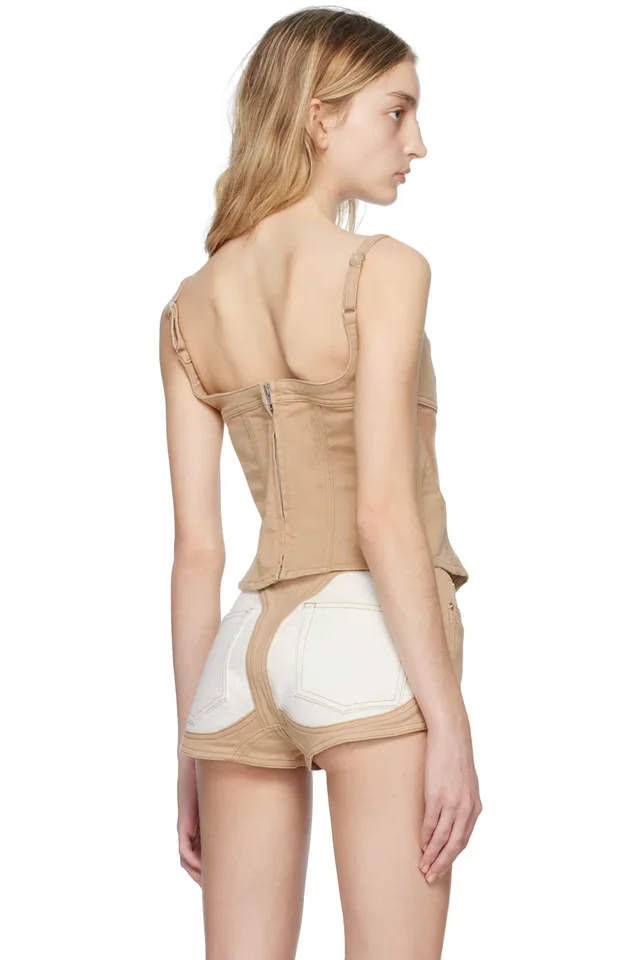 Mugler SSENSE Exclusive Beige Tank Top, photo 3 of 4 from SSENSE