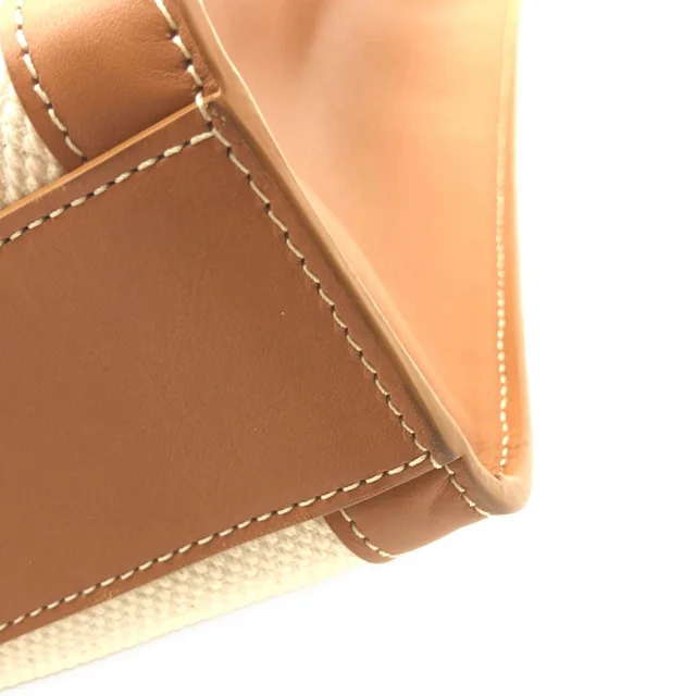 Small Vertical CELINE 192082BNZ Bag in 02NT/NATURAL+TAN cotton canvas/calf from KOMEHYO, photo 3 of 7
