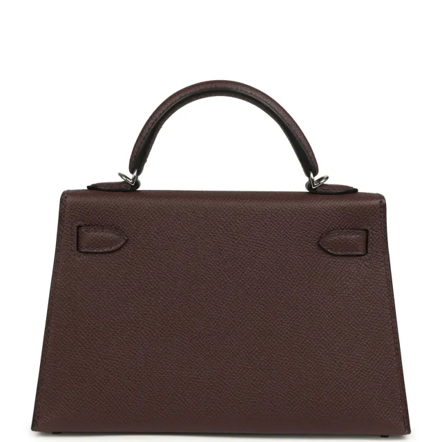 Hermès Kelly Sellier 20 Rouge Sellier Epsom Electrum Hardware in Burgundy Epsom from Madison Avenue Couture, photo 4 of 8
