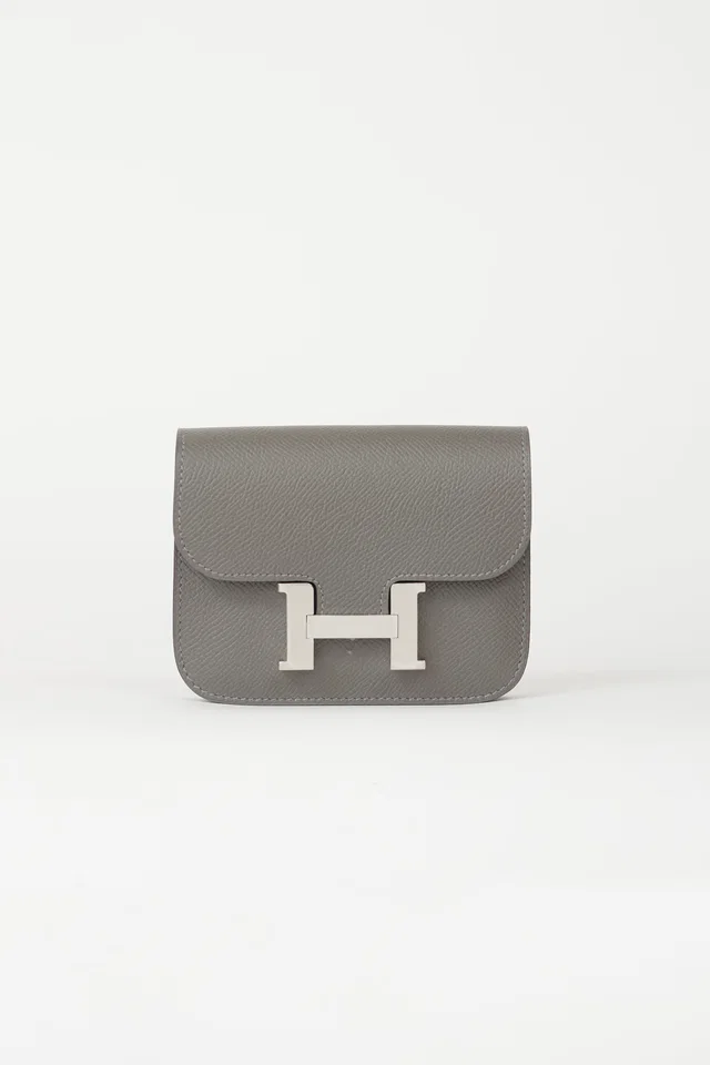 Hermès Gris Meyer Constance Slim Wallet in Grey Epsom leather from VSP Consignment