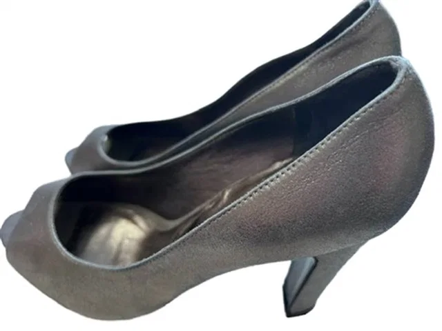 Max Mara Silver Heels in Silver from Oxfam Online Shop