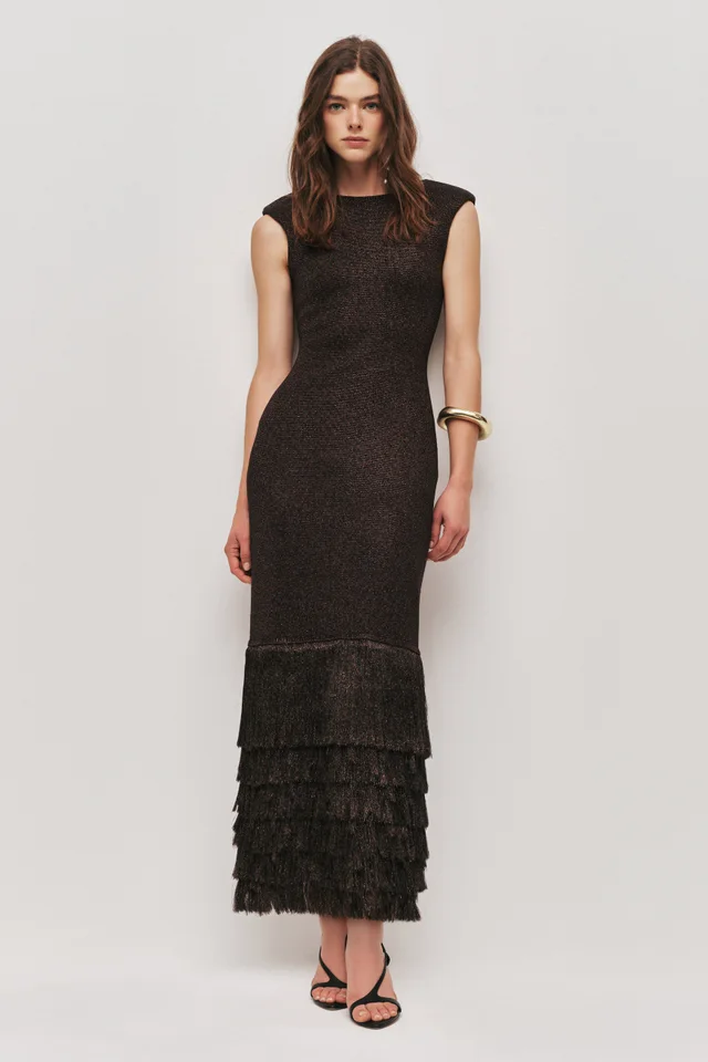 AJE Breeze Knit Midi Dress in Brown from Aje, photo 1 of 1