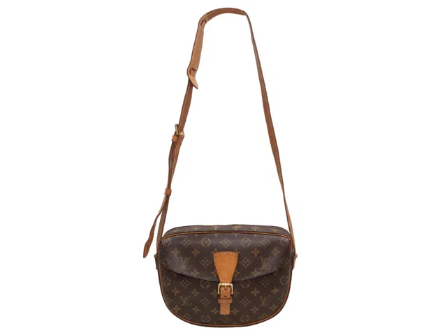 Vintage Brown Louis Vuitton Jeune Fille MM Bag in Brown Coated canvas from Designer Revival
