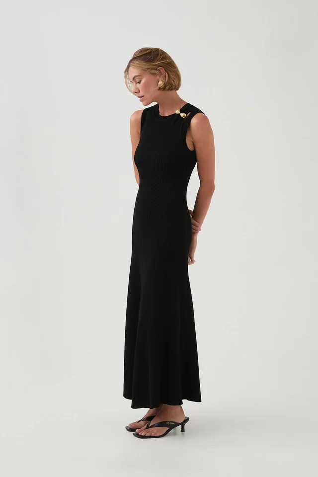 AJE Focal Knit Midi Dress in Black from Aje, photo 1 of 1