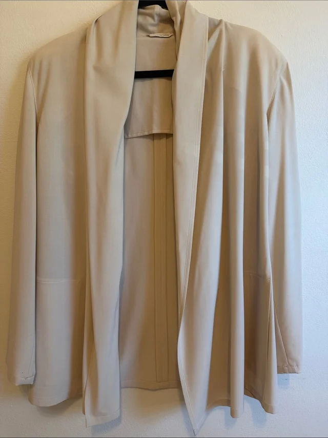 Maxmara Draped Open-Front Jacket - Cream in White from Poshmark