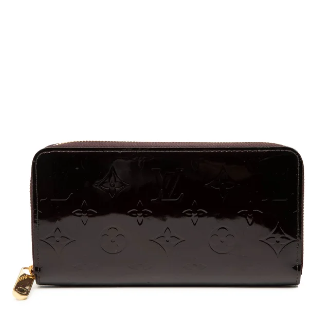 Purple Louis Vuitton Monogram Vernis Zippy Long Wallet in Purple Leather from Designer Revival