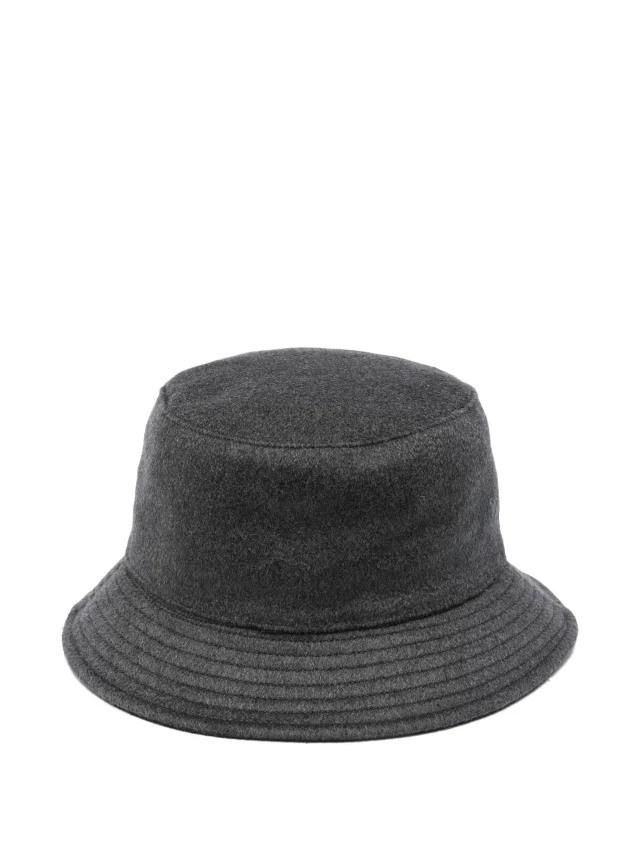 Jacquemus logo-embroidered bucket hat in Grey, photo 2 of 3 from FARFETCH