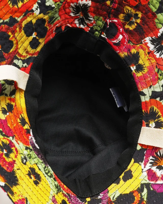 Loewe x Joe Brainard Pansies-Print Bucket Hat in Canvas from A Retro Tale, photo 5 of 5