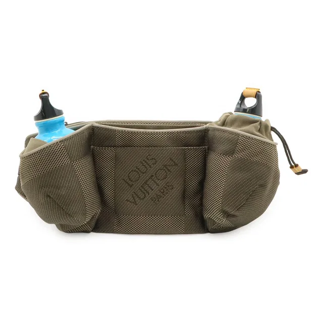 Louis Vuitton Damier Geant Ceinture Jogging Waist Bag Tail Khaki in Green Canvas from The Reluxe